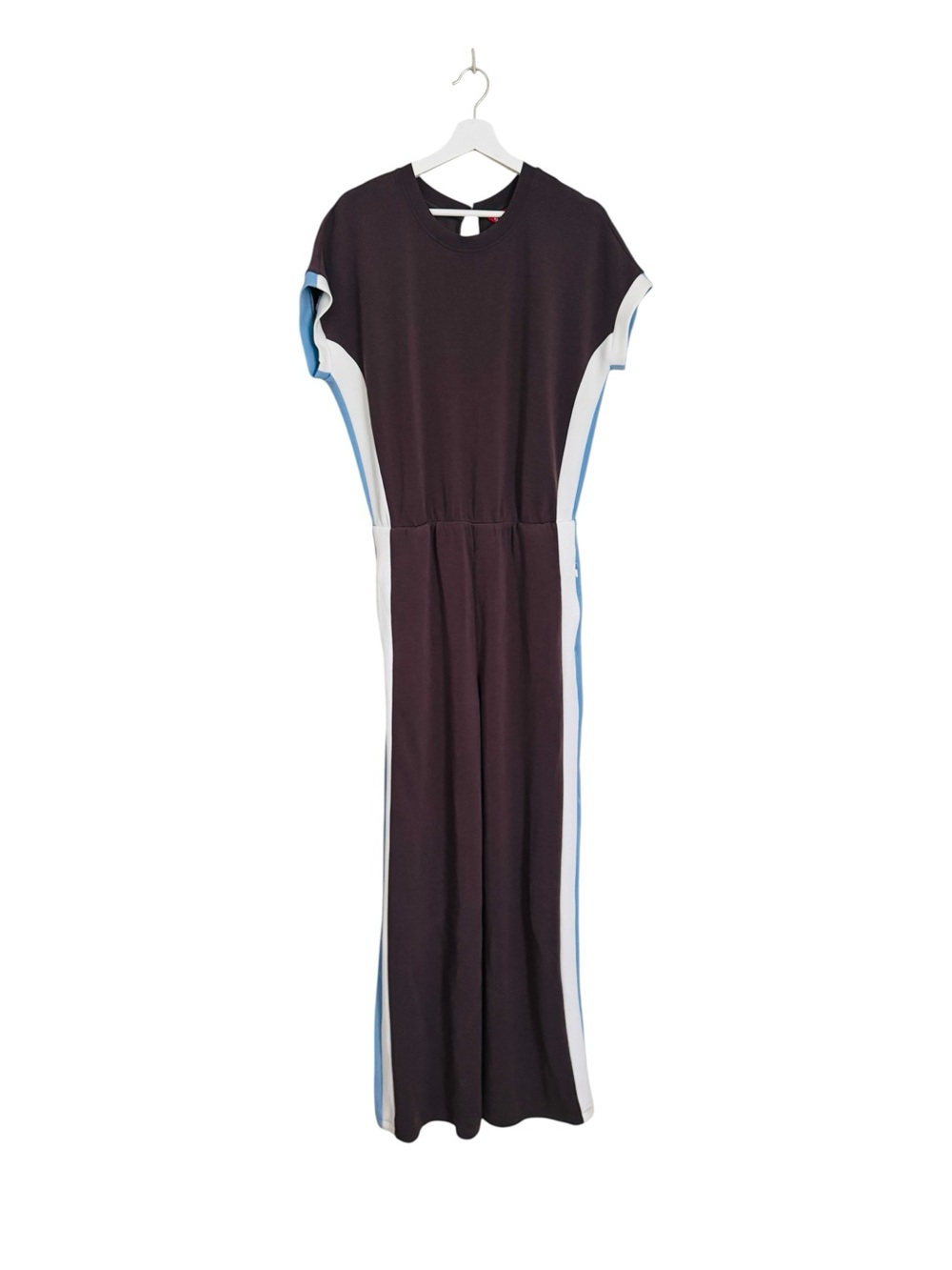 SPANX AirEssentials Colorblock Jumpsuit - Dark Cacao Stripe - Picture 5 of 11